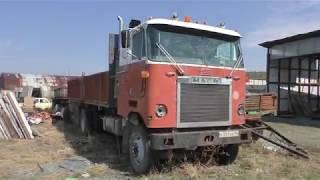 American classic truck MACK CRUISELINER on Russian dump