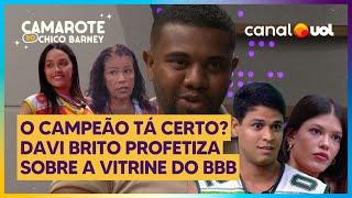 BBB 25: Davi Brito crava para Chico Barney: 'Quem for para vitrine não ganha o Big Brother'