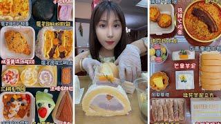 asmr mukbangasmr/kwai dessert mukbang,/mochi eating,creperoll cake chocolate #asmr