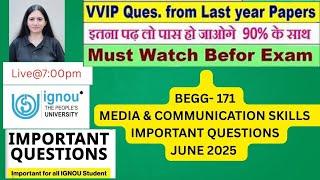 IGNOU  june 2025   # BEGG- 171   #  june 2025 examination