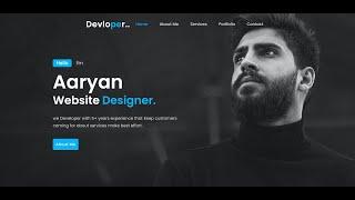 How To Make a Responsive  Portfolio Website Using Html & CSS  | Pure HTML And CSS