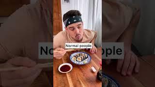 The classic case of Normal vs Psychobut we all love to mix that wasabi with soy sauce,right?