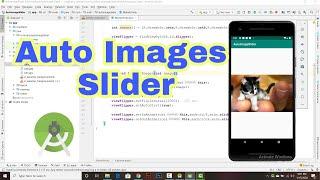 Auto Images Slider In Android Studio | ViewFlipper In Android Studio | android studio for beginners