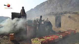 Traditional foods How to make Dry Grape  - Golden Raisins Making Processing.