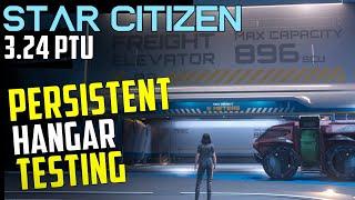 Persistent Hangar Science - Testing what works - Star Citizen 3.24 PTU - Hauling Mission Gameplay