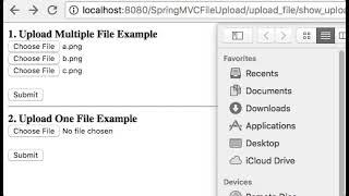 spring mvc multiple file upload example demo page