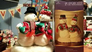 2004 Gemmy Mr. and Mrs. Snow with box