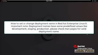 How to Set or Change Deployment Name on RHEL 8