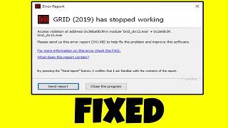 How to FIX Grid 2019 Problem with DirectX 12 ERROR | Grid_dx12.exe