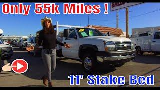 2007 CHEVROLET STAKE BED WORK TRUCK, ONLY 55K MILES! EXCELLENT SHAPE ~ FleetTrucksUSA.COM