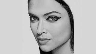 Drawing Deepika Padukone, Pencil Drawing Time-lapse