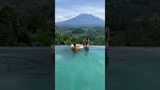 Best Bali infinity pool volcano view with floating breakfast 