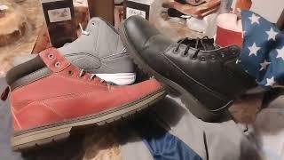 timberland boots black & red mix up it gets to hard to match  lol 