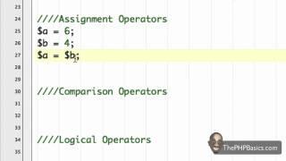 Tutorial 10 - PHP Operators - Part 1/2
