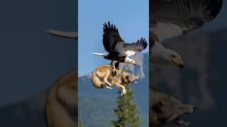 Strong Eagle Captures Wolf and Flies to Nest #wildlife