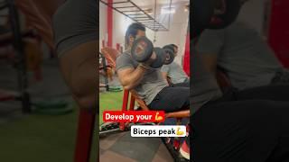 How to develop your bicep peak #viral #gym #viral #trending #youtube #shorts #youtubeshorts