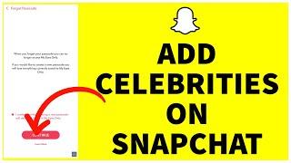 How To Add Celebrities On Snapchat (2023)