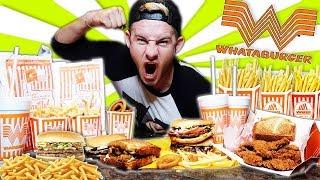 THE SUPERCHARGED WHATABURGER MENU CHALLENGE! (12,000+ CALORIES)