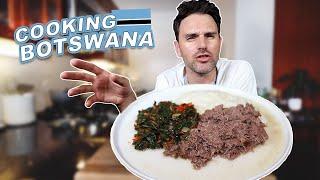 COOKING BOTSWANA: Seswaa with Morogo & Pap 