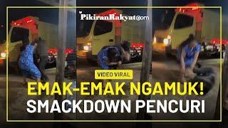 Video Viral! Emak-emak Mengerikan, Banting dan Smackdown Seorang Pria, Warganet: Jurus Maut