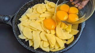 Just slice Potatoes & add Eggs! Cheap and Easy Breakfast. Delicious Egg Potato Recipe.