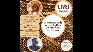 Participação de Mãe Marcia Marçal na Live ComLitera com o Prof. Antônio Vitor - 22/09/2021