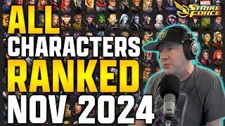 ALL CHARACTERS RANKED - TIER LIST - NOV 2024 - MARVEL Strike Force - MSF