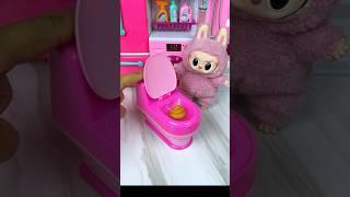 Satisfying with Unboxing & Review Miniature Funny Toilet And Labubu Set Toys, ASMR Videos