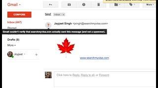 Gmail couldn't verify who sent this | Authenticate domain e-mail & remove the question mark