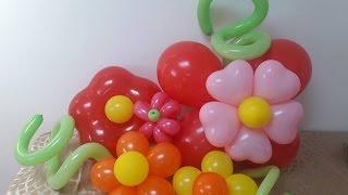 DIY Balloon flower decorations. How to make beautiful floral decor out of balloons