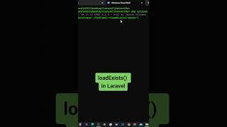 loadExists() in Laravel #laravel  #webdevelopment #development #tricks #tips #laraveldevelopment