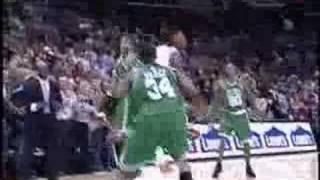 Ray Allen game winning 3 pointer .Vs. Bobcats