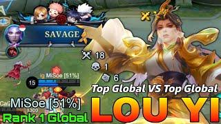 SAVAGE! Top Global Luo Yi VS Top Global Popol and Kupa - Top 1 Global Luo Yi by MiSoe [51%] - MLBB