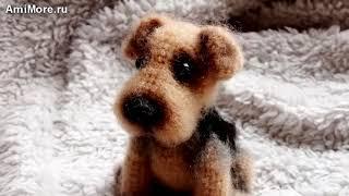 Амигуруми: схема Эрдельтерьер. Игрушки вязаные крючком - Free crochet patterns.