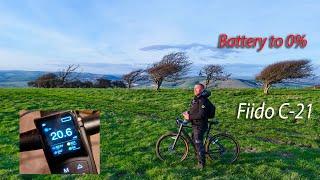 Riding to 0% Battery -  Fiido C-21 E-Gravel E-Bike Battery & Range