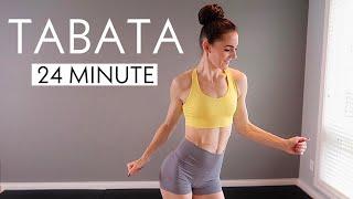 24 MIN TABATA HIIT Full Body - Super Sweaty Cardio Sculpt Workout - No Equipment & No Repeat