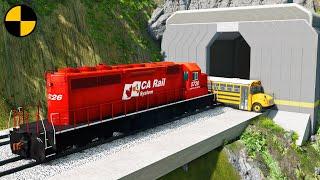 Trains vs Cars  BeamNG.Drive