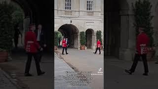 Extraordinary moment the Garrison Sergeant Major instructs his men how to greet a VIP delegation.