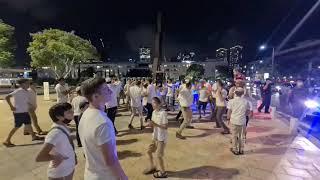 Israelis Jews in Tel-Aviv celebrate 'Simchat Torah' (Joy of Torah) by dancing with the Torah scrolls