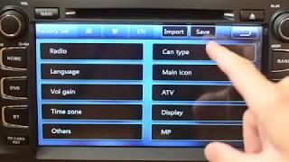 how to change the canbus version in car dvd gps radio player Witson E8xxx series windows 6.0