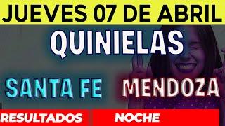 Resultados Quinielas Nocturna de Santa Fe y Mendoza, Jueves 7 de Abril