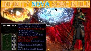 Diablo II Resurrected - Infinity Runeword Nova Lightning Sorceress Build