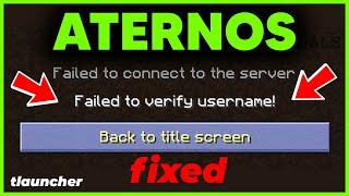 How to fix Failed to Verify Username (ATERNOS) Minecraft Tlauncher