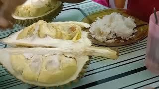 Malaysia food cara makan nasi dengan durian Kedah style / Eat rice with durian Kedah style