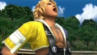 Japanese Tidus laughs with English Tidus somewhere in the distance