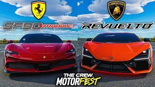 THE CREW MOTORFEST : Ferrari SF90 Stradale vs Lamborghini Revuelto !