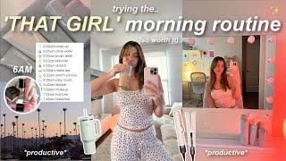 trying the 6AM 'THAT GIRL' morning routine! (pinterest-inspired & productive)