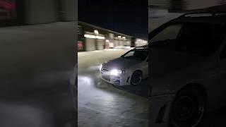 nissan skyline r34 gtr front end swapped stagea drifting in the snow #nissan #skyline #r34 #stagea