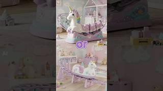 Cute Unicorn Room Battle! Which Do YouLike? #kawaii #aiart #shorts