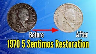 1970 5 Sentimos  Filipino Series Restoration#cleaning #restoration #philippines ALEJANDRO BELGA TV